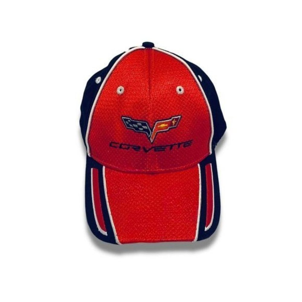 Corvette Mens Red Black  SnapBack Adjustable Ball/Cap GM.